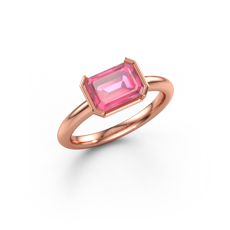 Immagine di Anello di fidanzamento Tayler EME 585 oro rosa Zaffiro rosa 8x6 mm