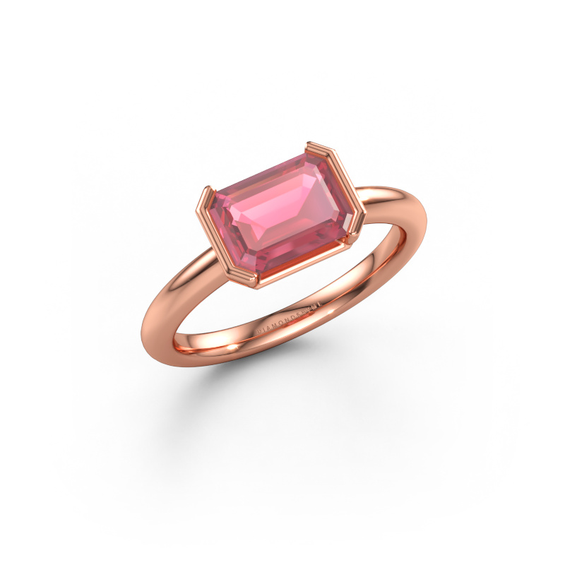 Immagine di Anello di fidanzamento Tayler EME 585 oro rosa Tormalina rosa 8x6 mm