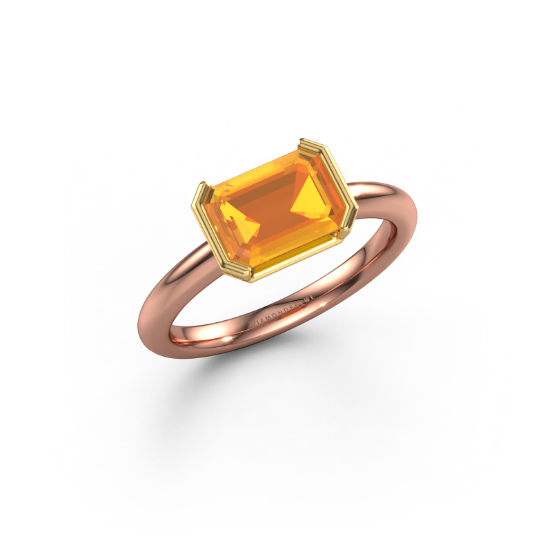 Bild von Verlobungsring Tayler EME 585 Roségold Citrin 8x6 mm