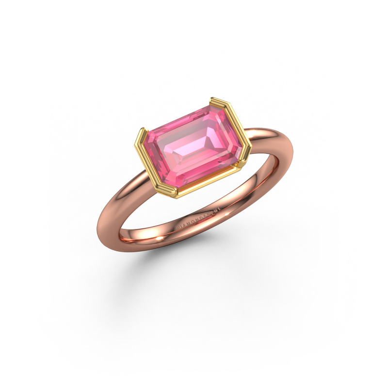 Bild von Verlobungsring Tayler EME 585 Roségold Pink Saphir 8x6 mm
