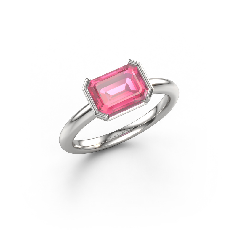 Bild von Verlobungsring Tayler EME 950 Platin Pink Saphir 8x6 mm
