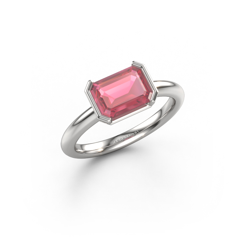 Image of Engagement ring Tayler EME 950 platinum Tourmaline pink 8x6 mm