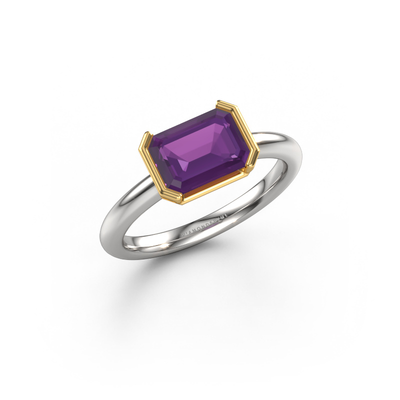 Image of Engagement ring Tayler EME 585 white gold Amethyst 8x6 mm