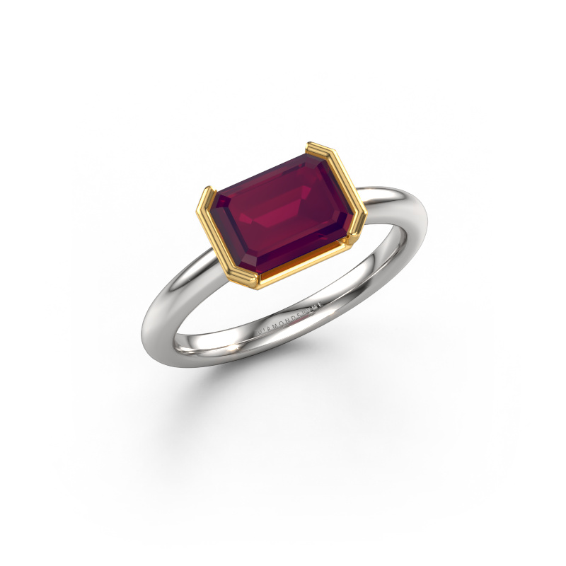 Bild von Verlobungsring Tayler EME 585 Weißgold Rhodolit 8x6 mm