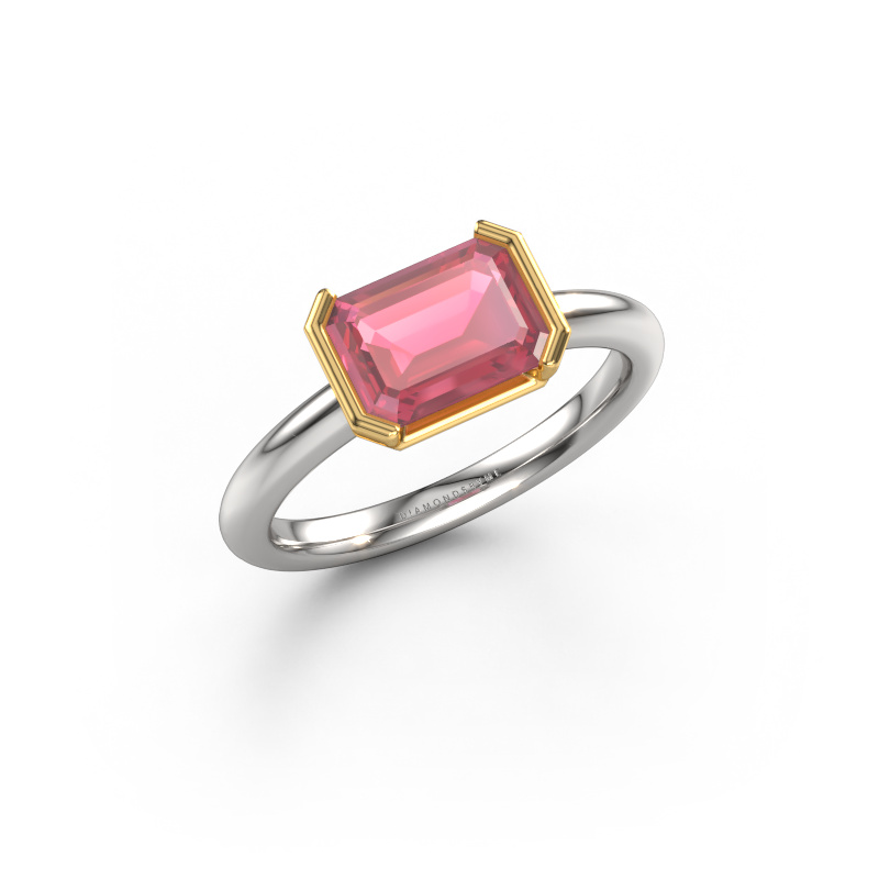 Bild von Verlobungsring Tayler EME 585 Weißgold Turmalin rosa 8x6 mm