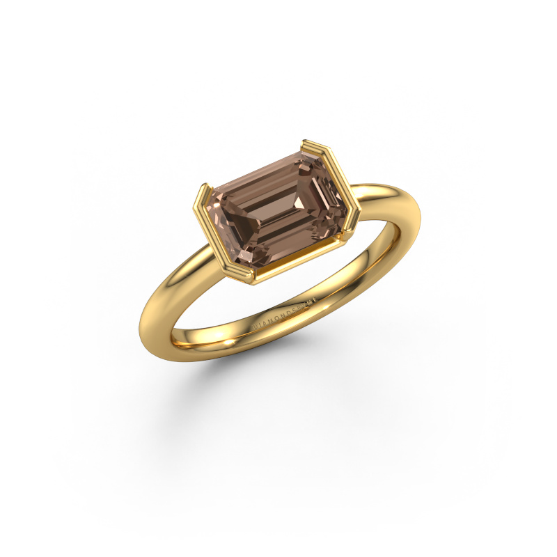 Image of Engagement ring Tayler EME 585 gold Brown diamond 1.75 crt