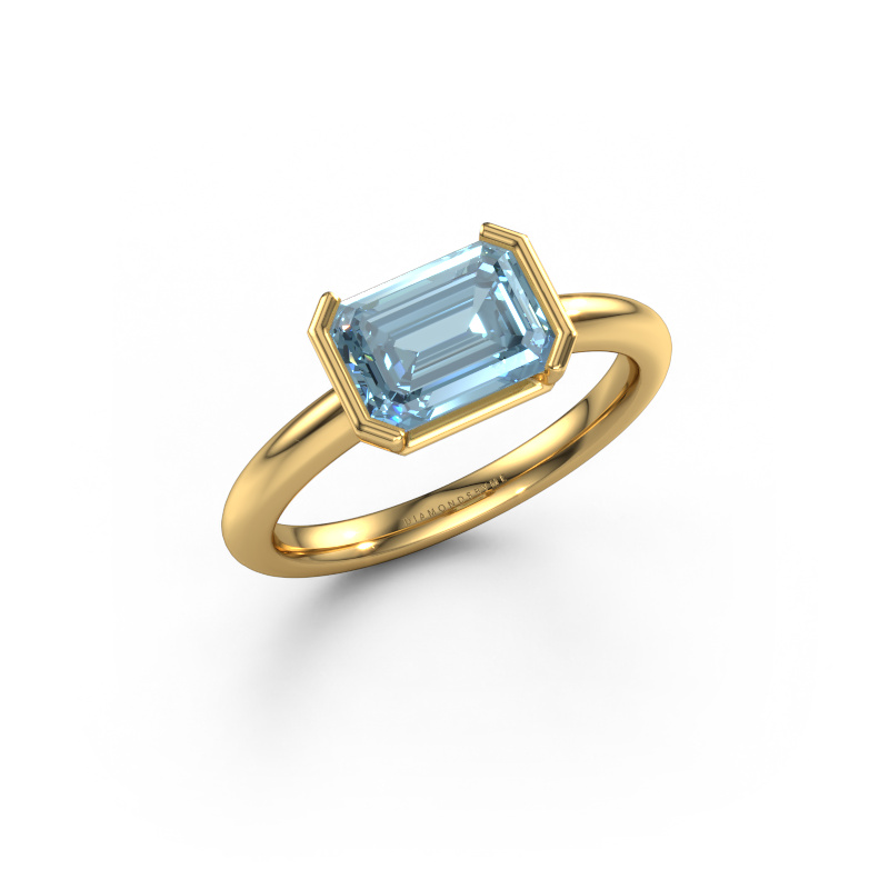 Bild von Verlobungsring Tayler EME 585 Gold Blauer Labordiamant 8x6 mm