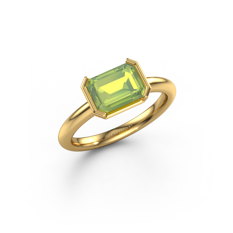 Image of Engagement ring Tayler EME 585 gold Peridot 8x6 mm