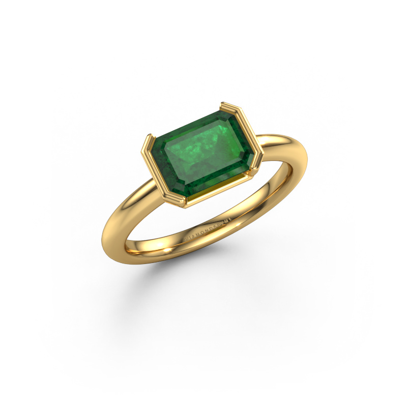 Image of Engagement ring Tayler EME 585 gold Emerald 8x6 mm