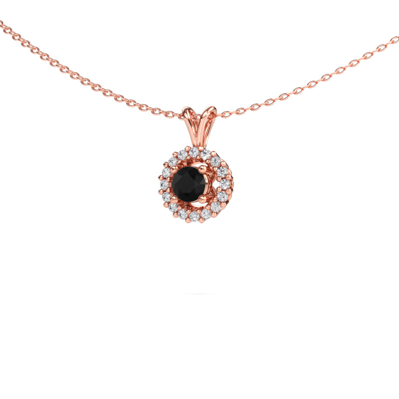 Bild av Hänge Tennille 585 roséguld Svart diamant 0.42 crt