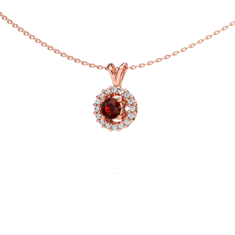 Bild av Hänge Tennille 585 roséguld Granat 4 mm