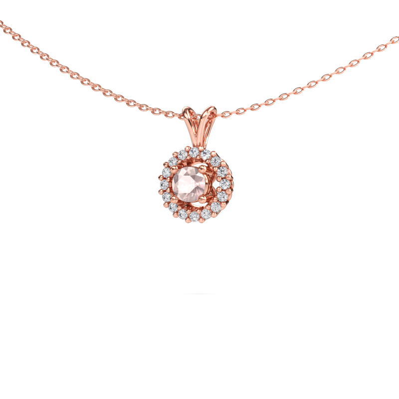 Immagine di Ciondolo Tennille 585 oro rosa Morganite champagne 4 mm