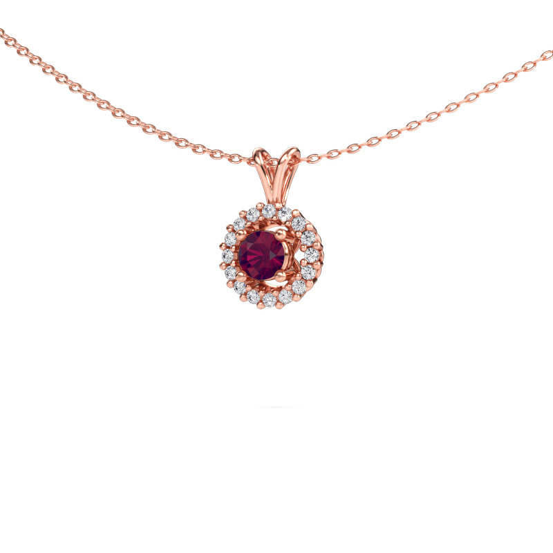 Bild av Hänge Tennille 585 roséguld Rodolit 4 mm