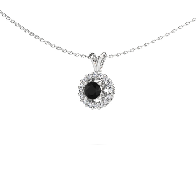 Bild von Anhänger Tennille 585 Weißgold Schwarz Diamant 0.42 crt