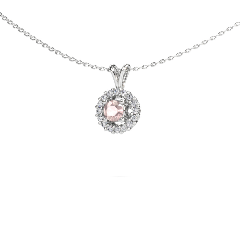 Immagine di Ciondolo Tennille 585 oro bianco Morganite champagne 4 mm