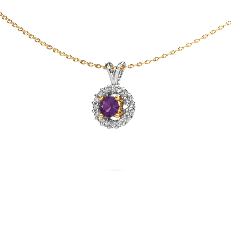 Bild von Anhänger Tennille 585 Weißgold Amethyst 4 mm
