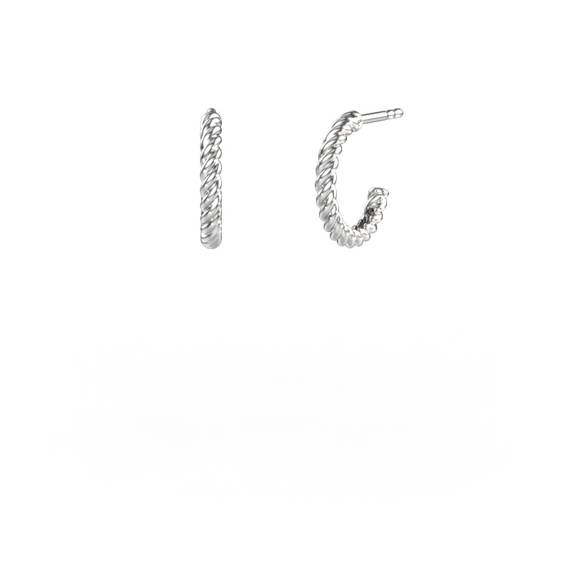 Image of Stud earrings Terra 10mm 585 white gold