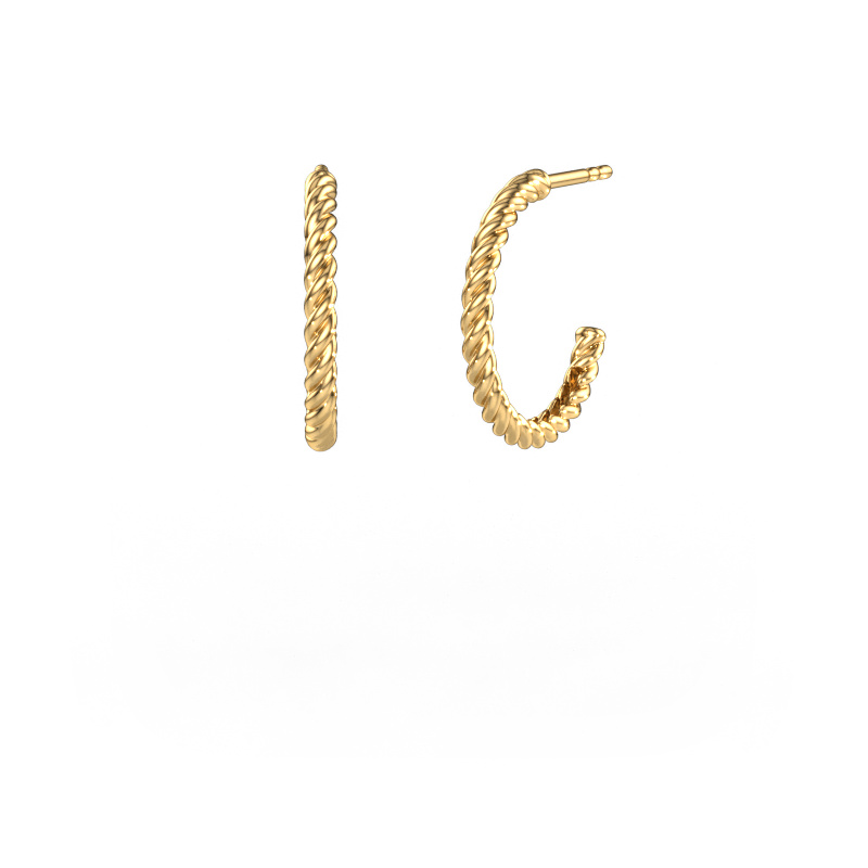 Image of Stud earrings Terra 15mm 585 gold