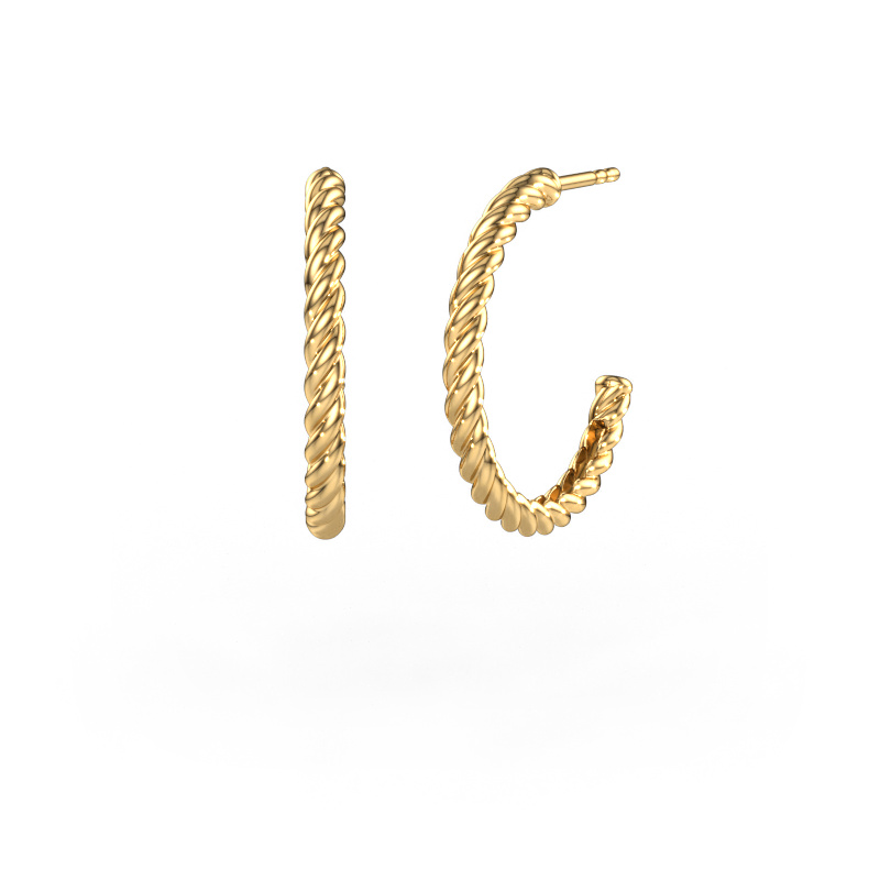 Image of Stud earrings Terra 20mm 585 gold
