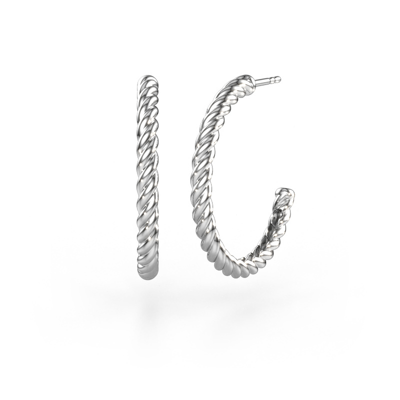 Bild von Ohrsteckers Terra 25mm 585 Weißgold