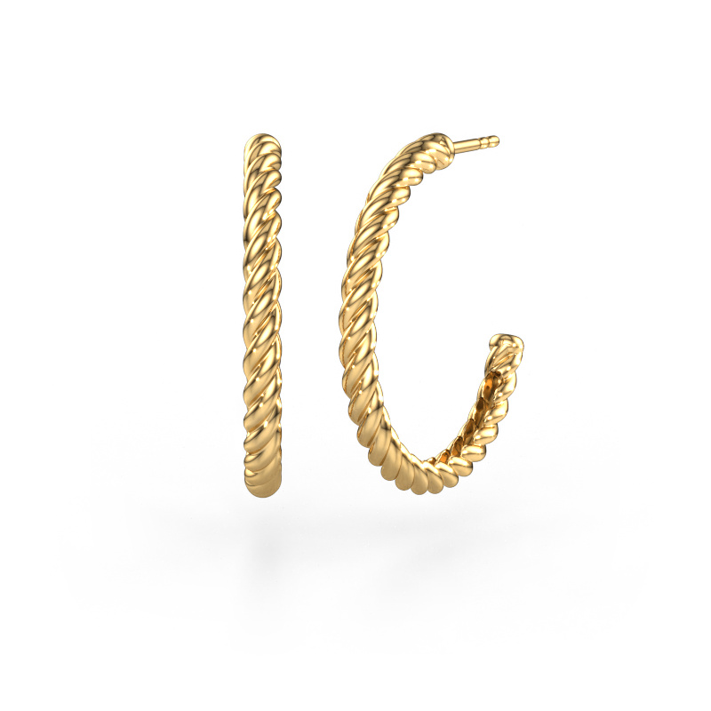 Image de Clous d'oreilles Terra 25mm 585 or jaune