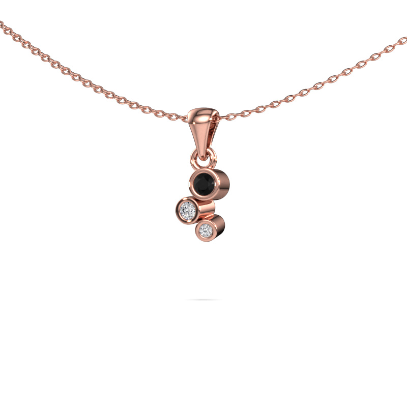 Image of Pendant Tessa 585 rose gold Black diamond 0.117 crt