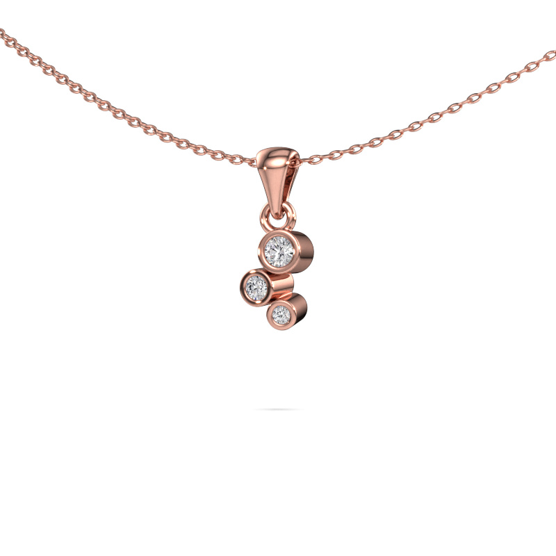 Image of Pendant Tessa 585 rose gold Lab-grown diamond 0.105 crt