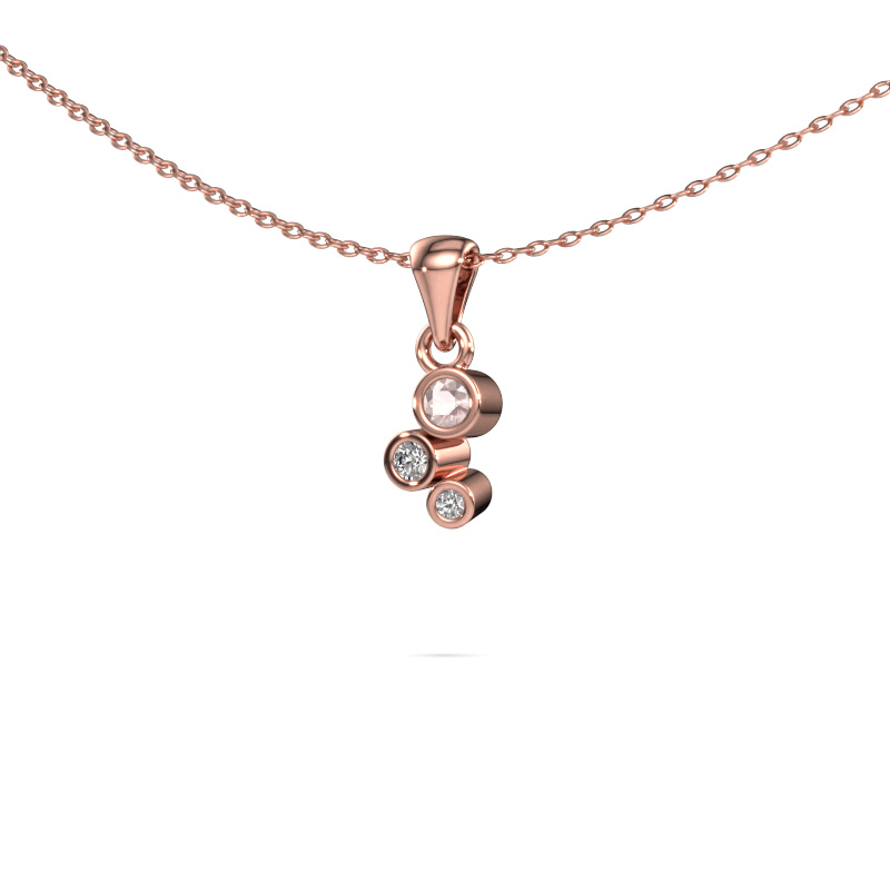 Bild von Anhänger Tessa 585 Roségold Morganit Champagner 2.5 mm