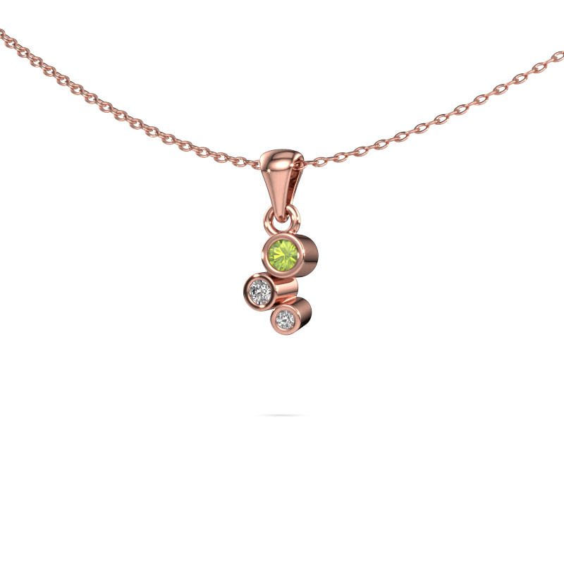 Image of Pendant Tessa 585 rose gold Peridot 2.5 mm