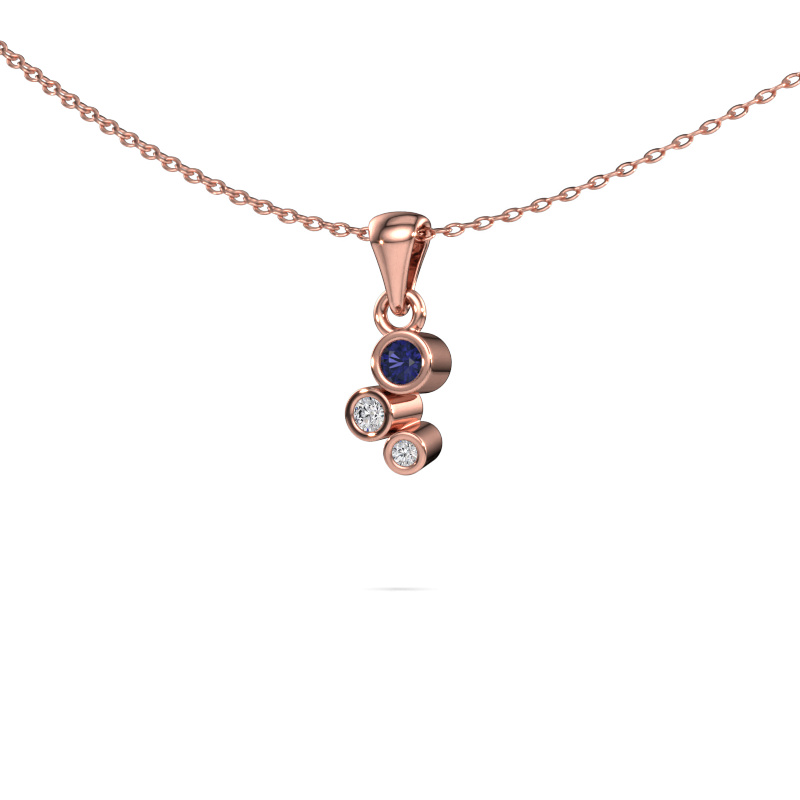 Image of Pendant Tessa 585 rose gold Sapphire 2.5 mm