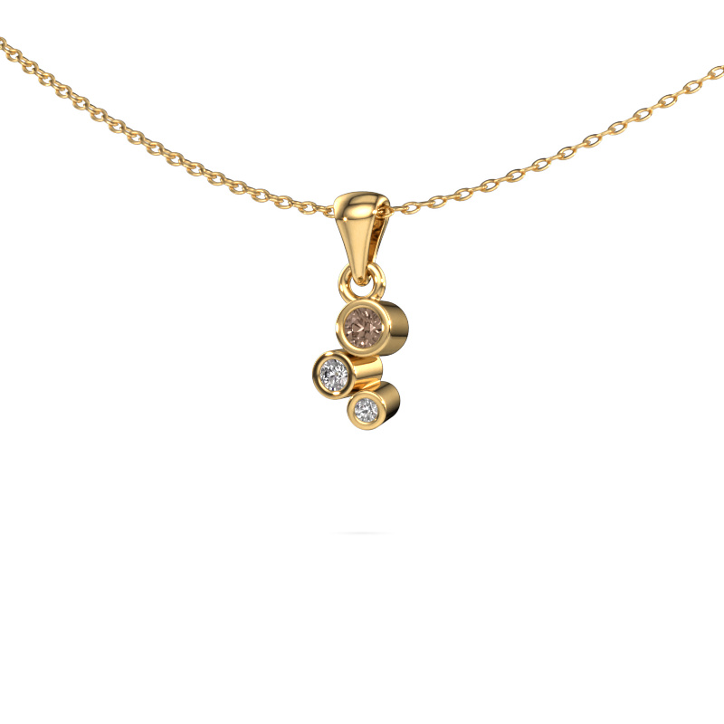 Image de Pendentif Tessa 585 or jaune Diamant brun 0.105 crt