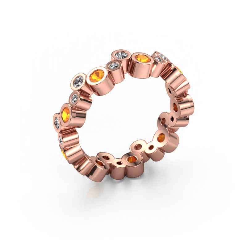Image of Ring Tessa 585 rose gold Citrin 2.5 mm