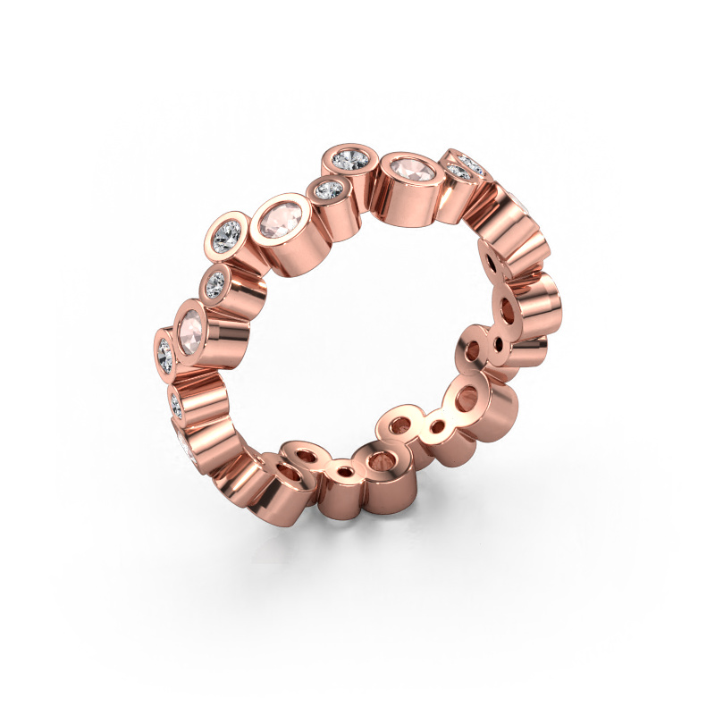 Image of Ring Tessa 585 rose gold Morganite champagne 2.5 mm