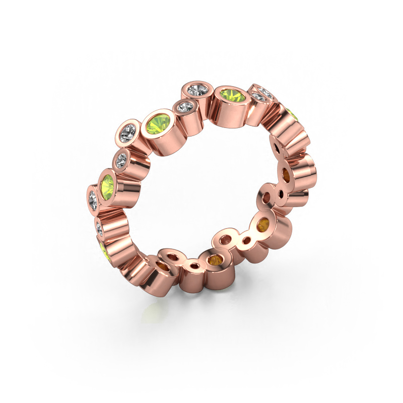 Image of Ring Tessa 585 rose gold Peridot 2.5 mm