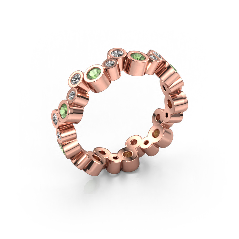 Image of Ring Tessa 585 rose gold Tourmaline green 2.5 mm