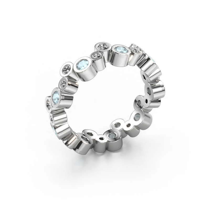 Image of Ring Tessa 585 white gold Aquamarine 2.5 mm