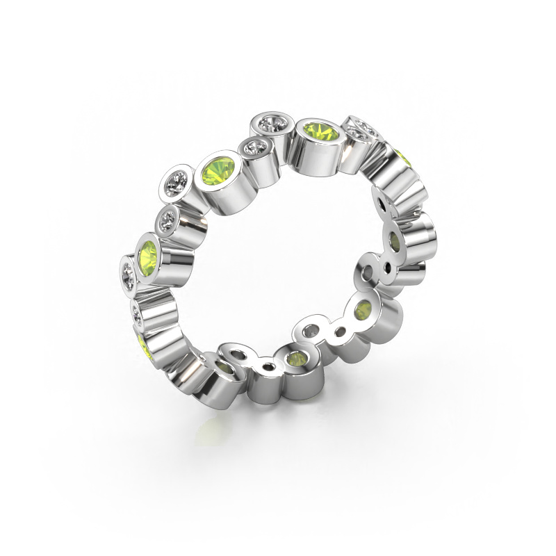 Image of Ring Tessa 585 white gold Peridot 2.5 mm