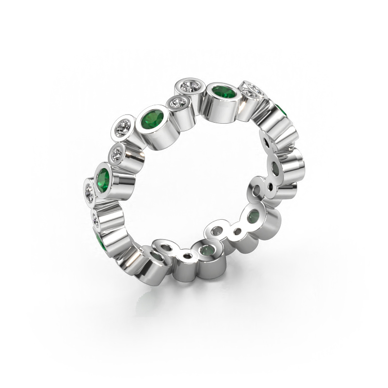 Image of Ring Tessa 585 white gold Emerald 2.5 mm