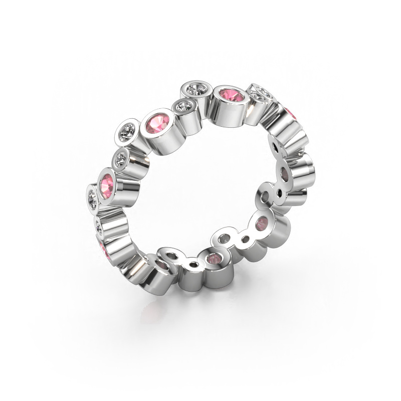 Image of Ring Tessa 585 white gold Tourmaline pink 2.5 mm