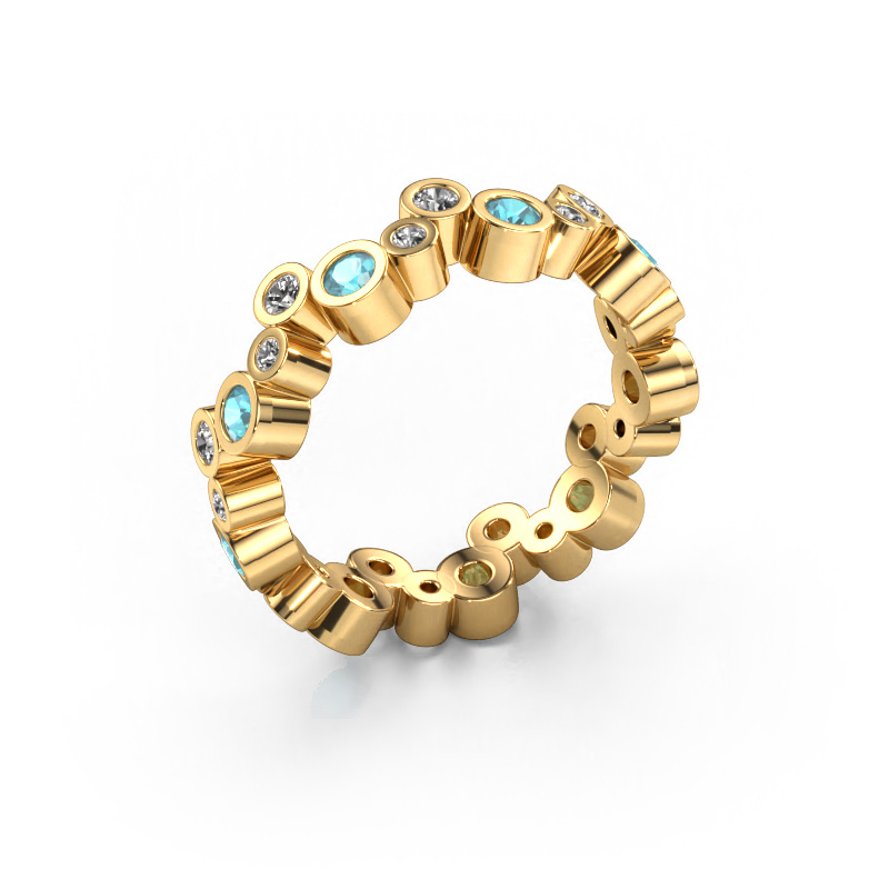 Image of Ring Tessa 585 gold Blue topaz 2.5 mm
