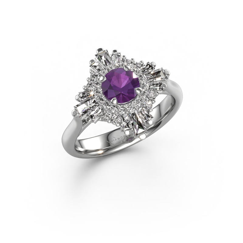 Bild von Verlobungsring Thalia 585 Weißgold Amethyst 5.4 mm