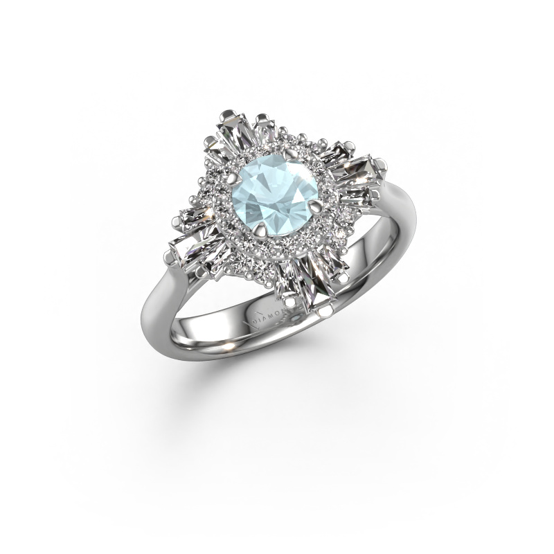 Bild von Verlobungsring Thalia 585 Weißgold Aquamarin 5.4 mm