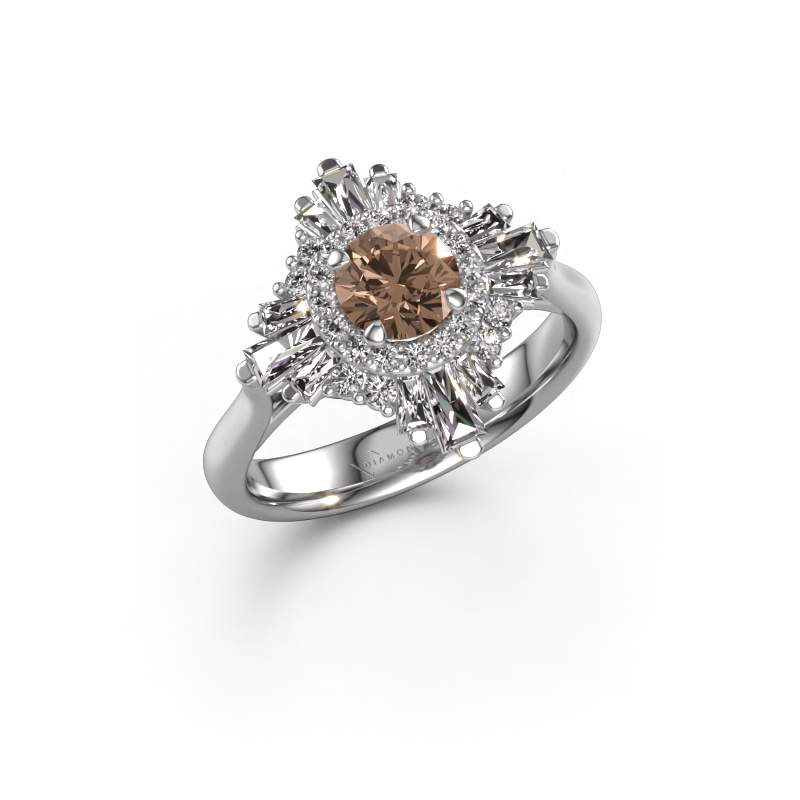 Image of Engagement ring Thalia 585 white gold Brown diamond 1.443 crt