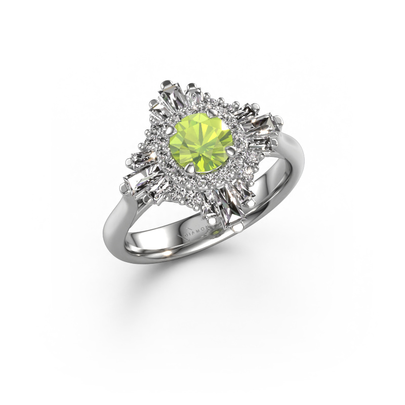 Bild von Verlobungsring Thalia 585 Weißgold Peridot 5.4 mm