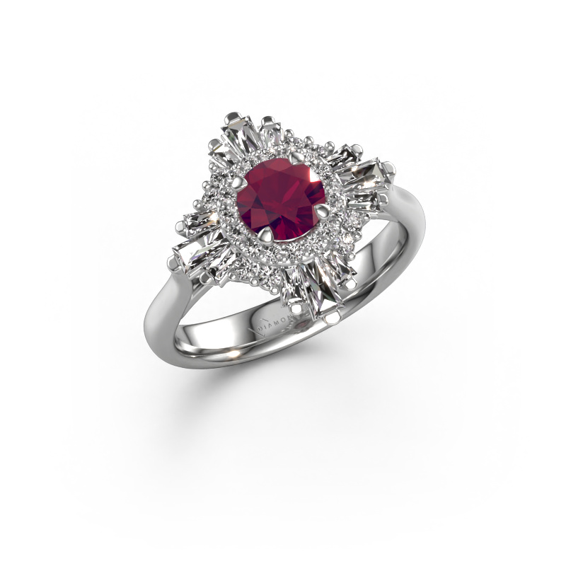 Bild von Verlobungsring Thalia 950 Platin Rhodolit 5.4 mm