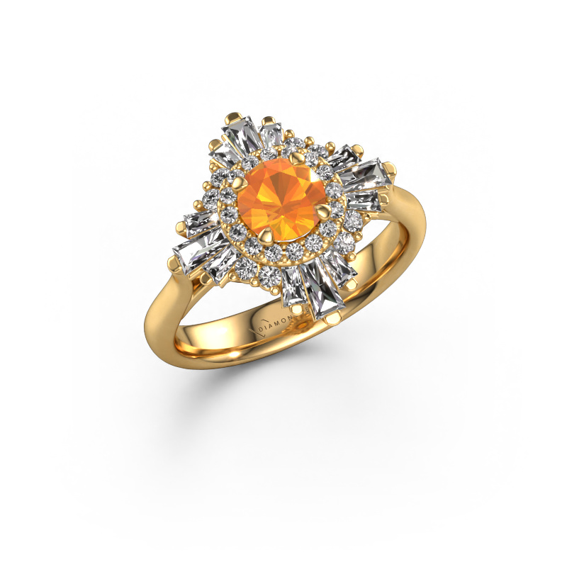 Image of Engagement ring Thalia 585 gold Citrin 5.4 mm