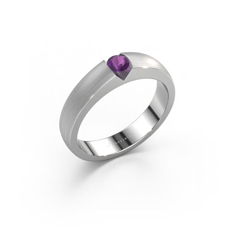 Bild von Verlobungsring Theresia 950 Platin Amethyst 3.4 mm