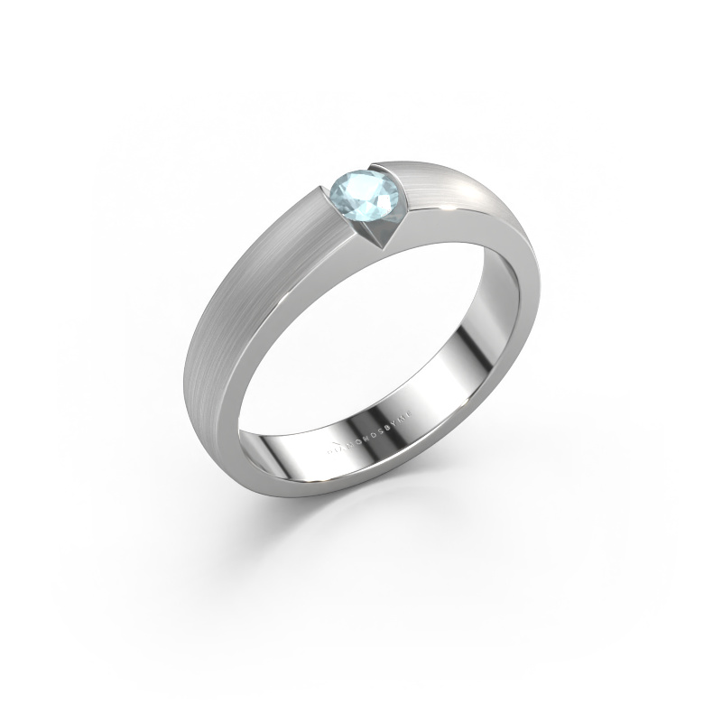Image of Engagement ring Theresia 950 platinum Aquamarine 3.4 mm