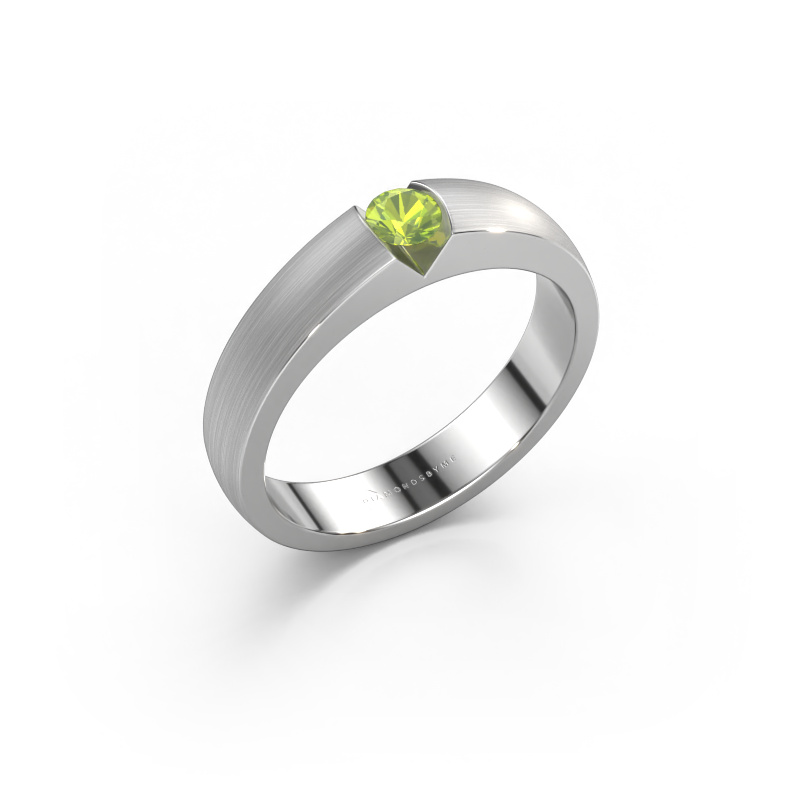 Image of Engagement ring Theresia 950 platinum Peridot 3.4 mm