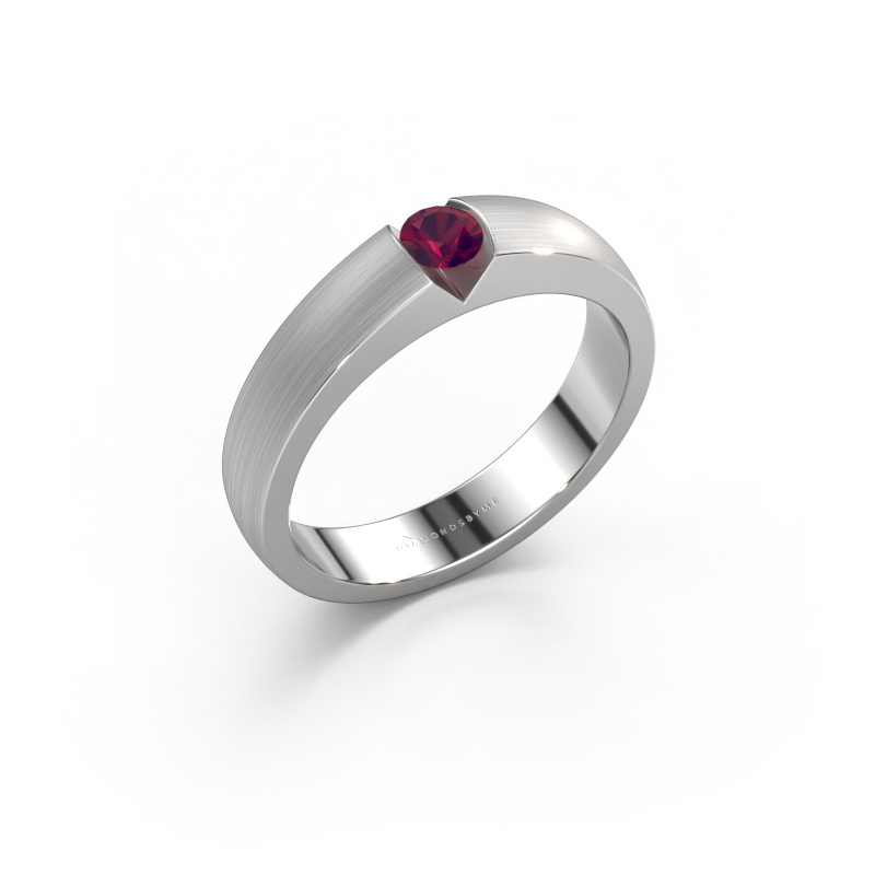 Bild von Verlobungsring Theresia 950 Platin Rhodolit 3.4 mm